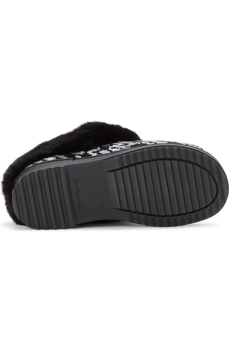 DEARFOAMS Hannah Festive Knit Clog Slipper, Alternate, color, Black Combo