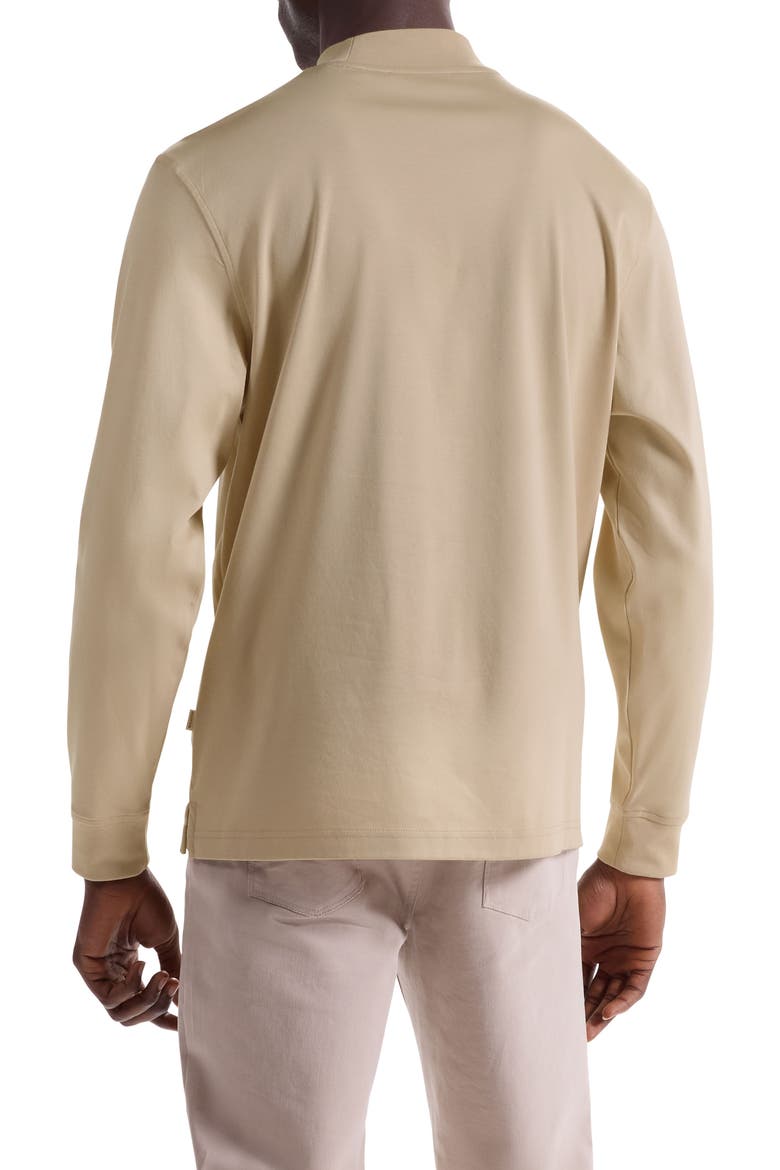 Mock Neck Pima Cotton Sweater, Alternate, color, SAND