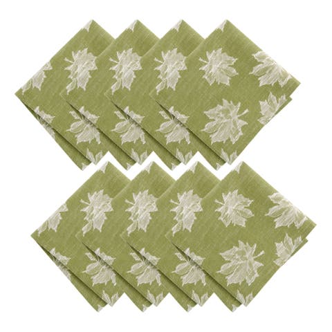 Falling Leaves Jacquard Napkins Set of 8