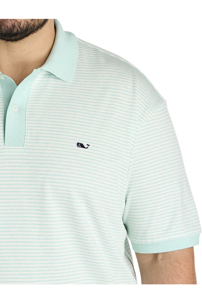 Big & Tall Edgartown Pique Polo Shirt, Alternate, color, AQUA HAZE
