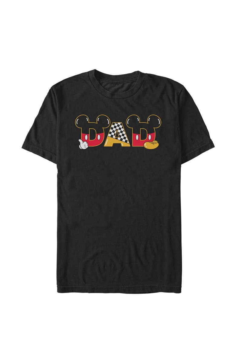 Mickey & Friends Men's Mickey & Friends Dad Mice Pattern Graphic T-Shirt, Main, color, Black