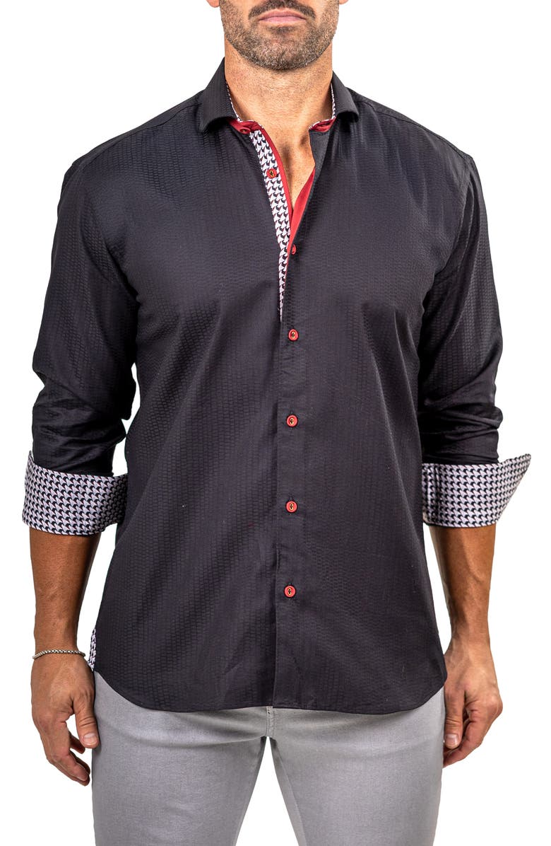 Maceoo Eins Marthy Contemporary Fit Cotton Button-Up Shirt, Alternate, color, 