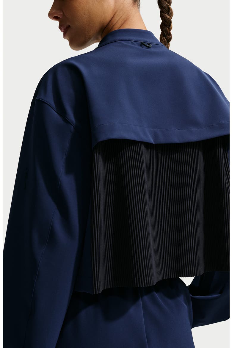 24.7 PerfectStretch Dri-FIT Crop Trench Jacket, Alternate, color, NAVY/BLACK/DARK OBSIDIAN