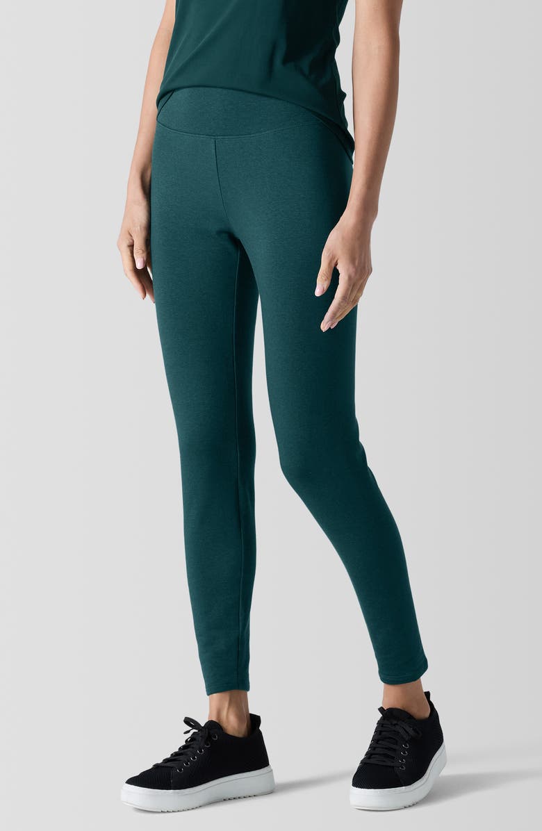 Eileen Fisher High Waist Ankle Leggings, Alternate, color, Pine