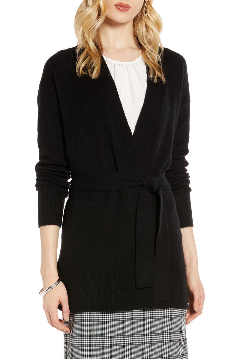 Halogen<sup>®</sup> Tie Waist Cardigan, Main, color, 