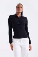1982 Amaya Button 100% Cashmere Polo Top
