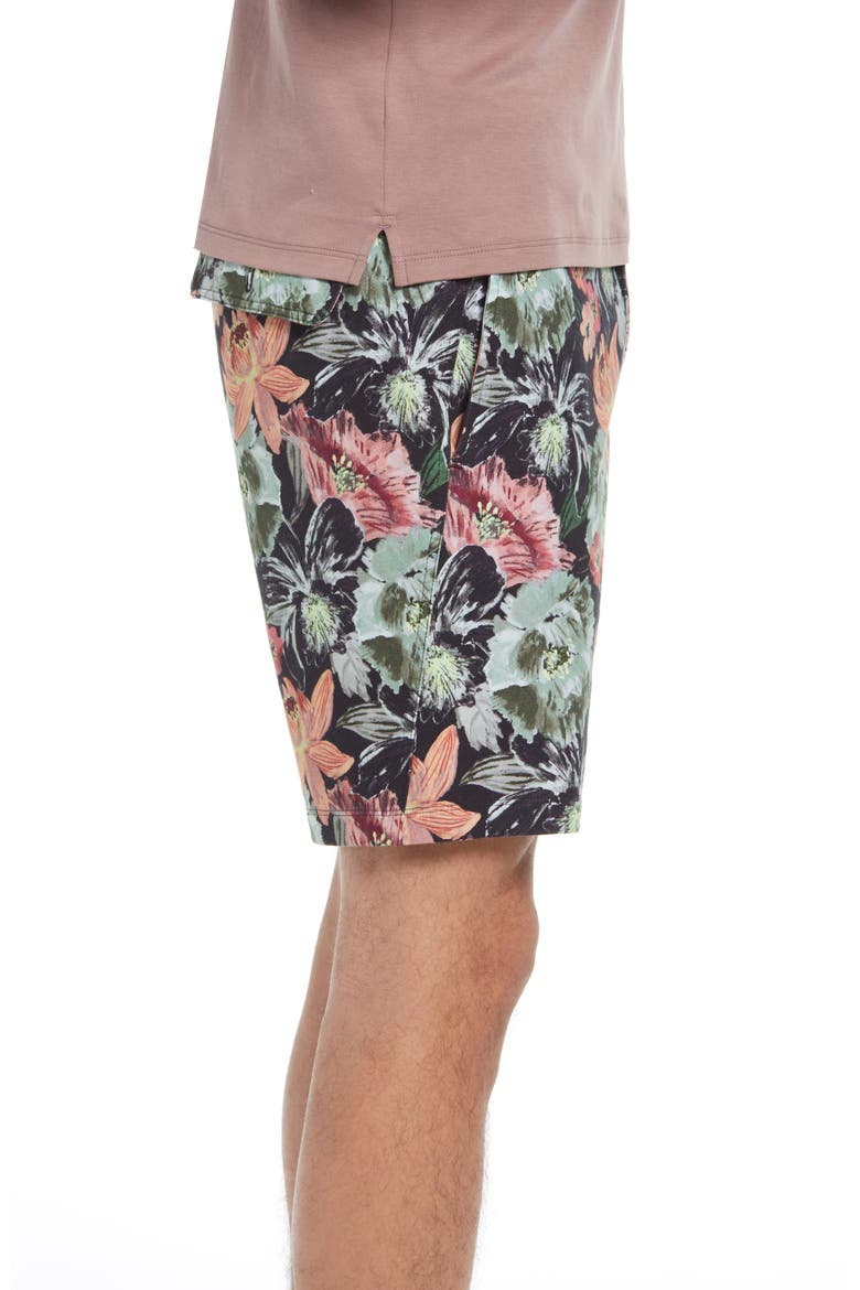 Flex Pro Jersey Shorts, Alternate, color, CHARCOAL MIAMI MAGNOLIA