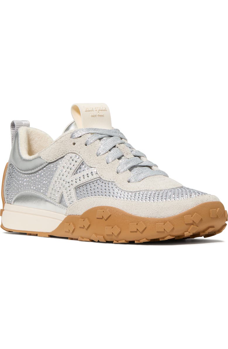 Kate Spade New York k as in kate sneaker, Main, color, Silver