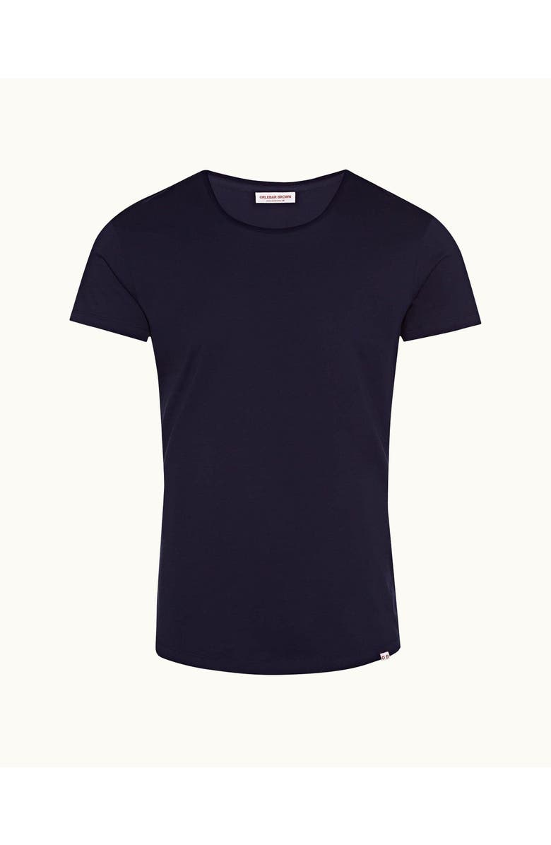 Orlebar Brown Ob T Mercerised Tailored Fit Crew Neck Cotton T-Shirt, Main, color, Navy