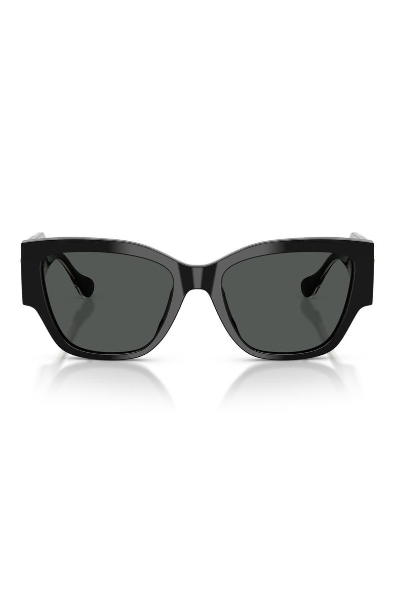55mm Cat Eye Sunglasses, Main, color, BLACK / DARK GREY
