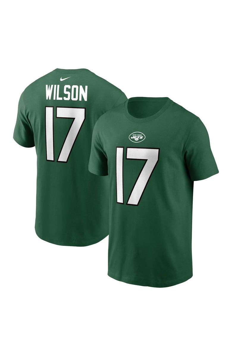 Nike Men's Nike Garrett Wilson Green New York Jets Player Name & Number T-Shirt, Main, color, 