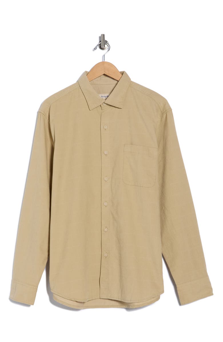 Tommy Bahama Beachfront Bonfire Button-Up Shirt, Alternate, color, Stone Khaki