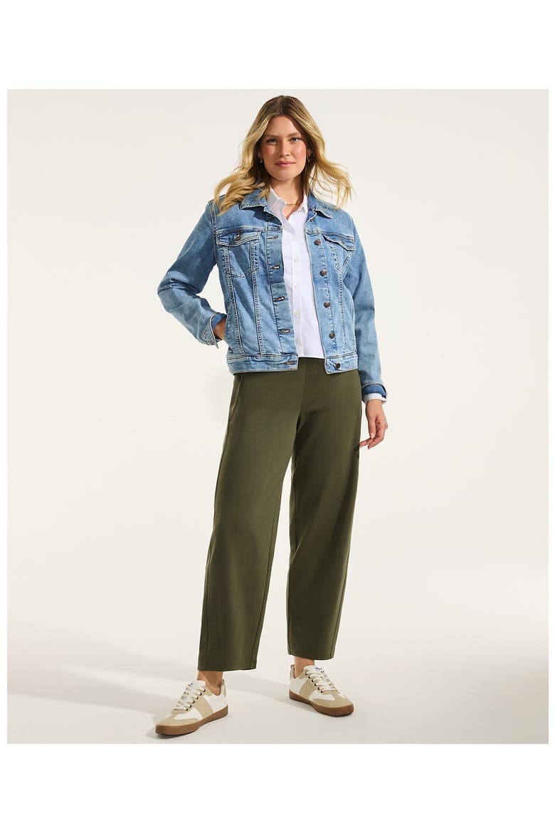 Sport Knit High Rise Barrel Ankle Pants, Alternate, color, Forest Moss
