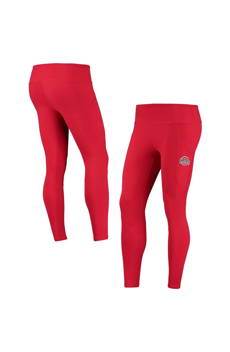 ZOOZATZ Women's ZooZatz Scarlet Ohio State Buckeyes Pocketed Leggings, Main, color, 