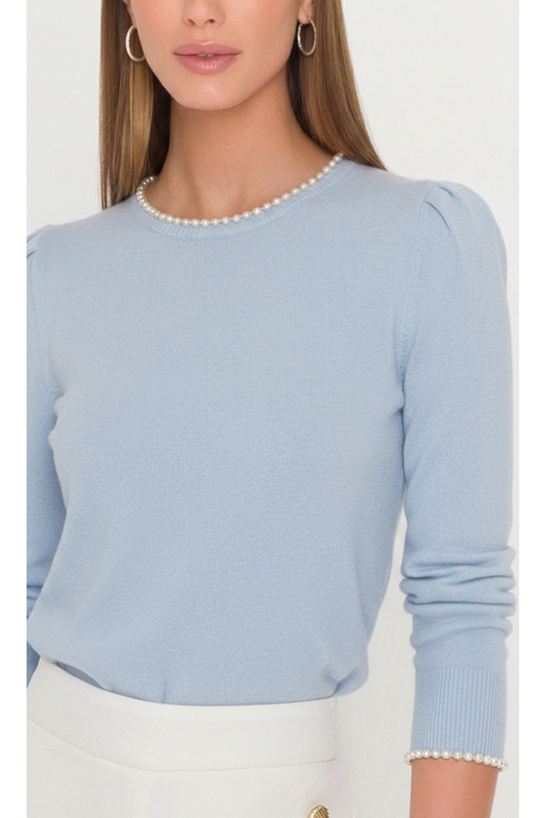 Petunia Pearl Sweater, Alternate, color, Blue