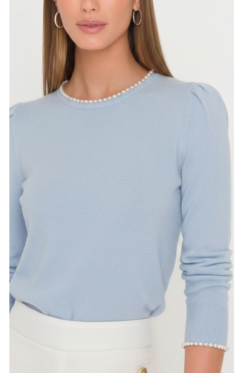 Generation Love Petunia Pearl Sweater, Alternate, color, Blue