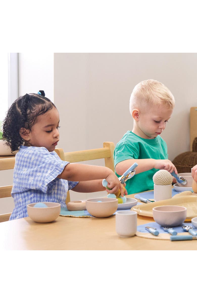 Kaplan Early Learning Company Breakfast Tableware Set - 24 Pieces, Alternate, color, Multicolored