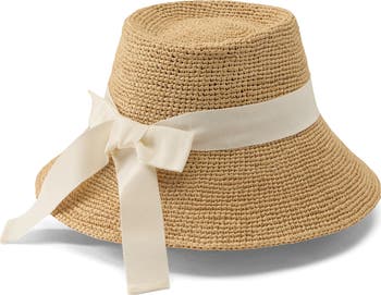 Clover Raffia Porkpie Hat