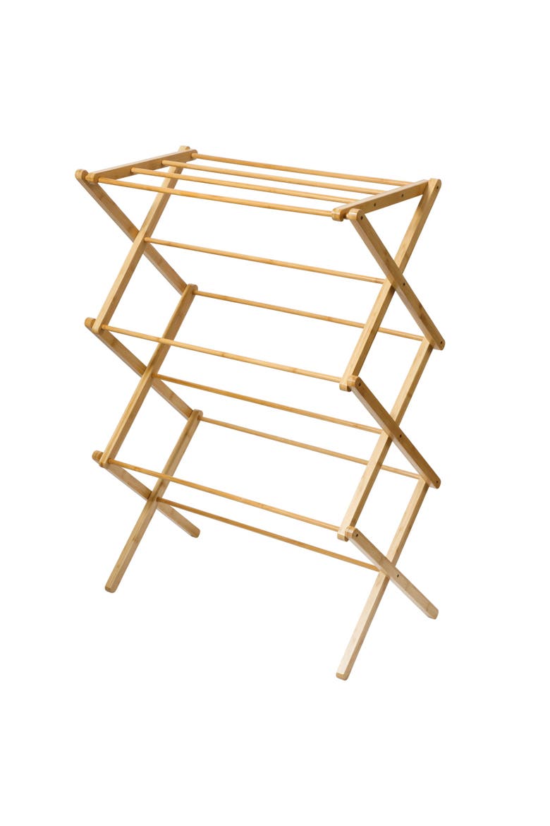 Foldable 2-Tier Collapsible Laundry Drying Rack for Indoor & Outdoor, Alternate, color, Natural