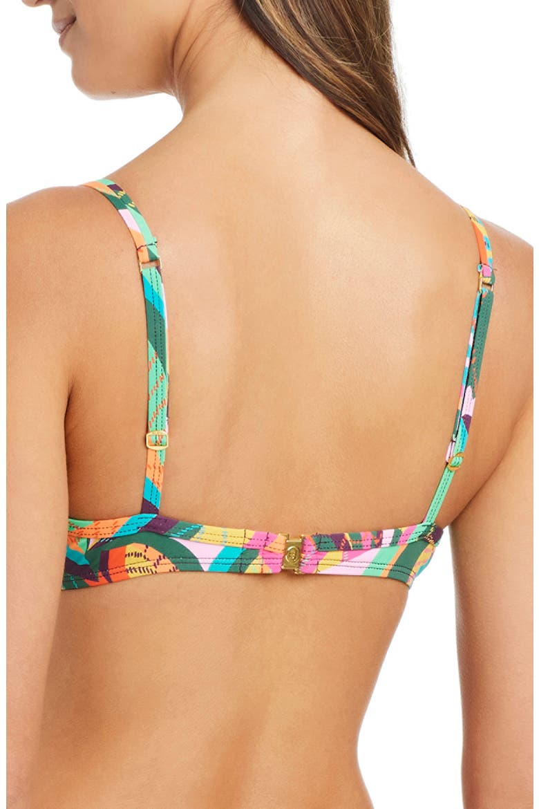 Tropical Print Triangle Underwire Bikini Top, Alternate, color, MULTI
