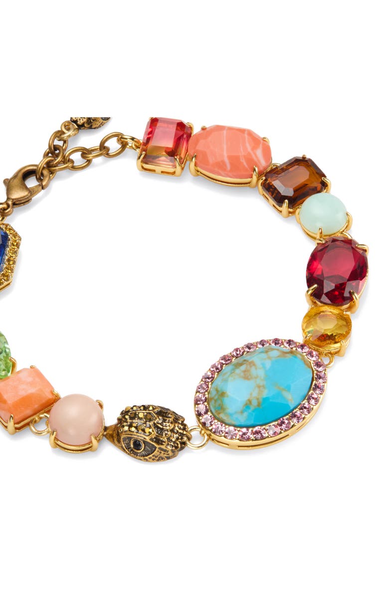 Kurt Geiger London Mixed Stone Bracelet, Alternate, color, Bronze/ Multi