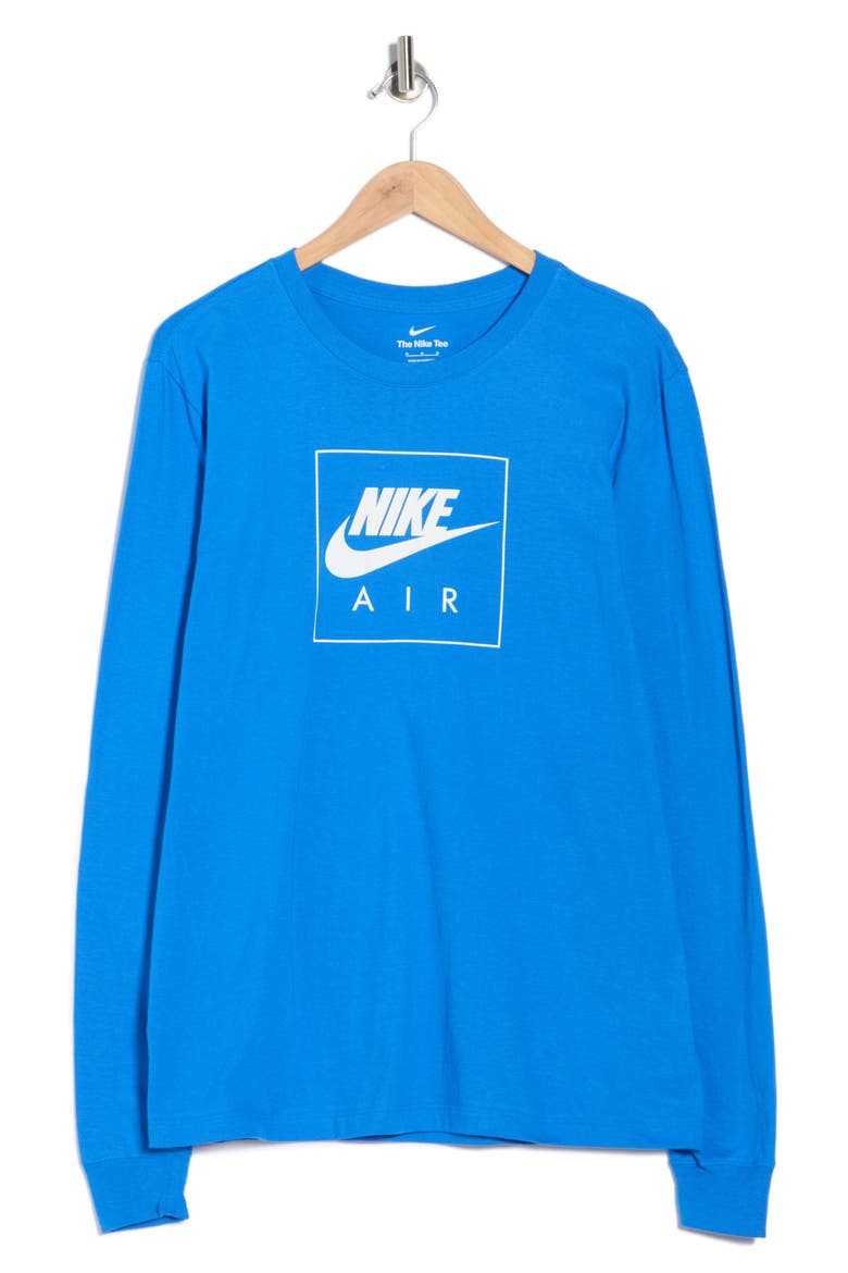 Air Logo Long Sleeve Graphic T-Shirt, Alternate, color, SIGNAL BLUE