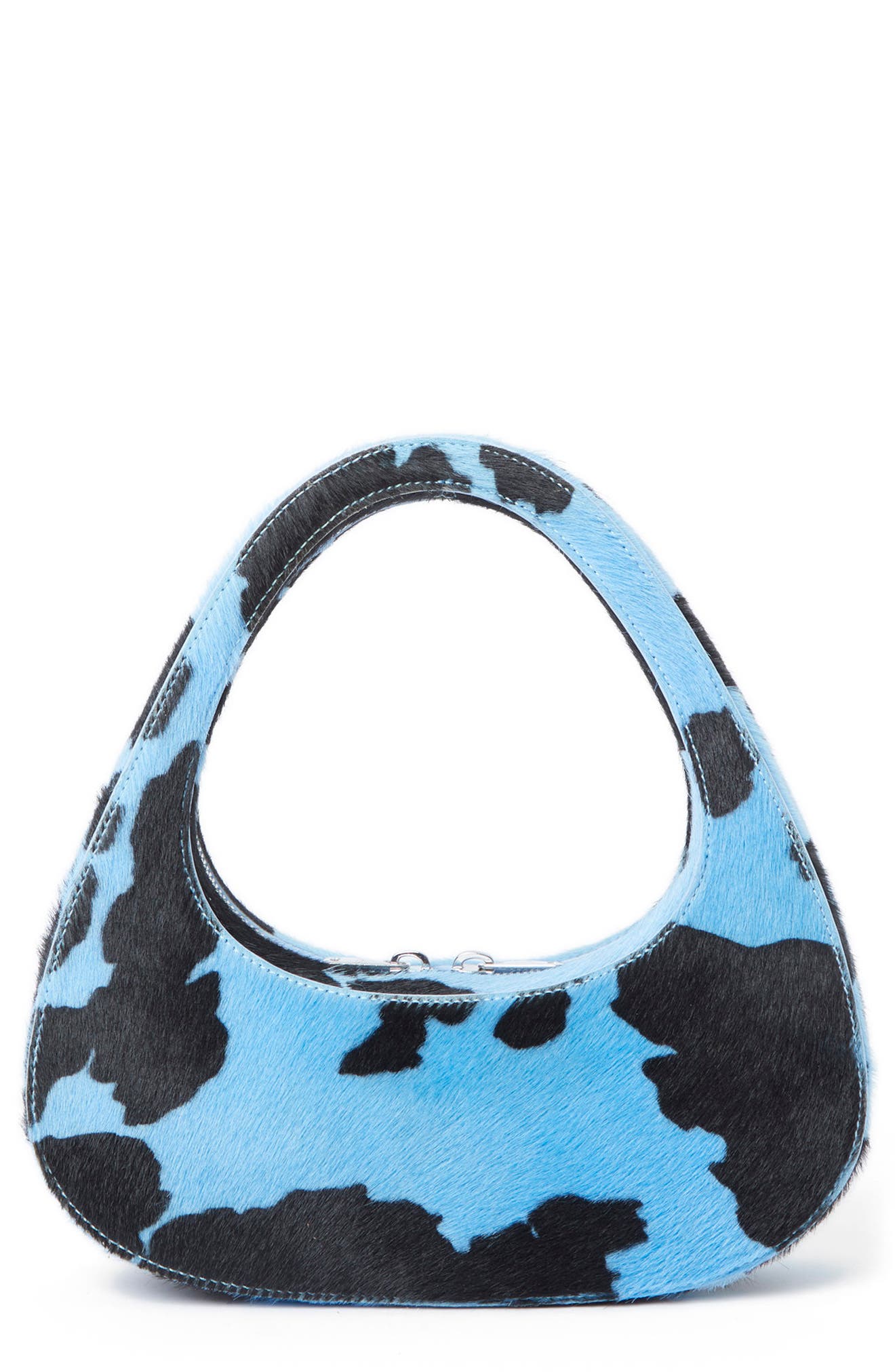 Coperni Swipe Cow Print Genuine Calf Hair Baguette Bag, Main, color, 