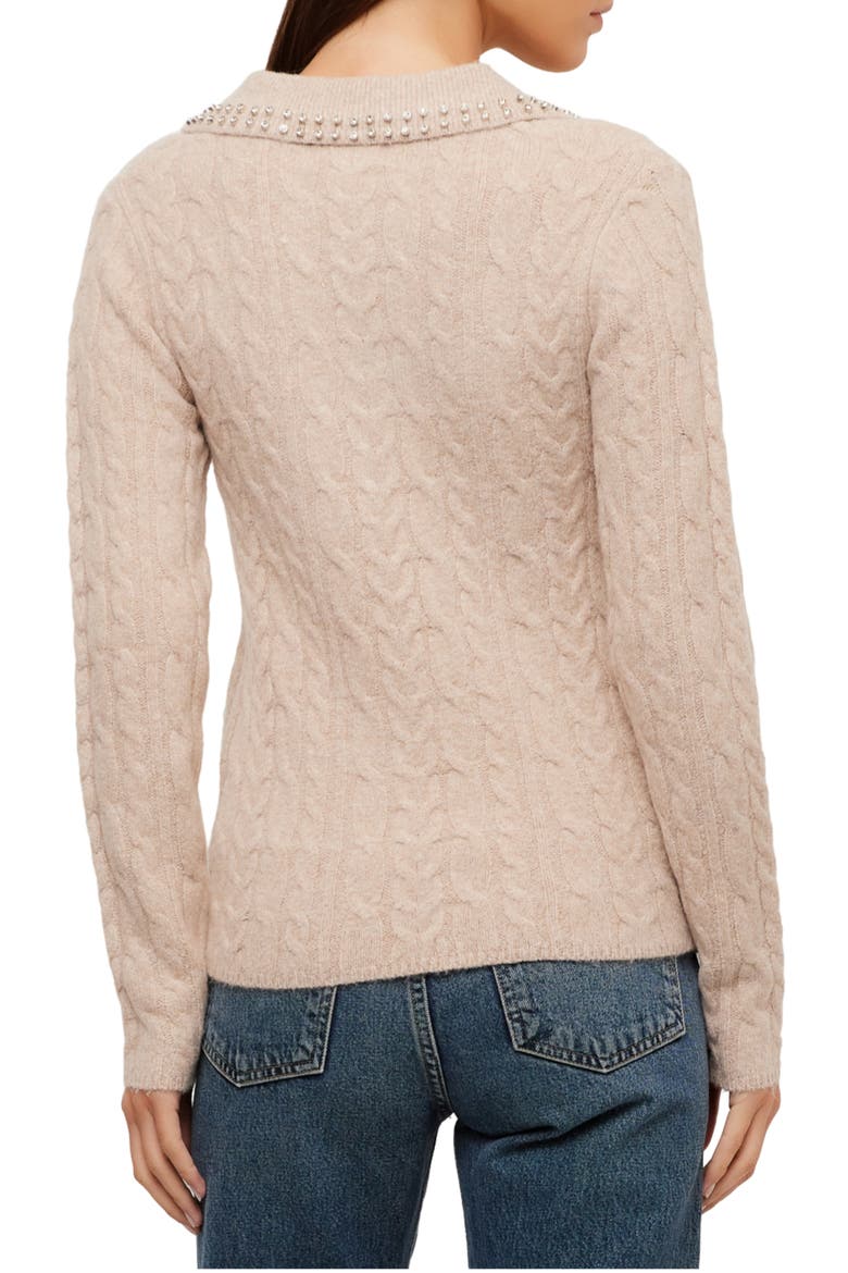 Estelle Cable Knit Sweater, Alternate, color, WHEAT