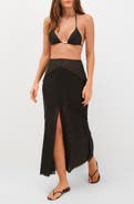 ViX Paula Hermanny Taly Semisheer Mesh Cover-Up Maxi Skirt