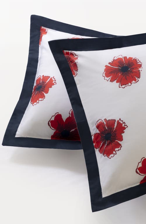 Brooks Brothers Set Of Two Poppy Hawaiian Print Pillow Sham In Red