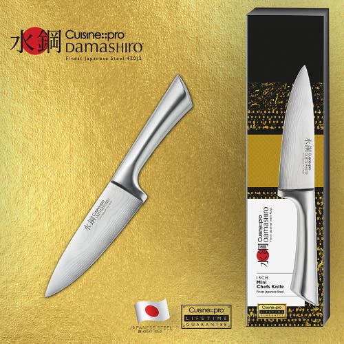 Cuisine::pro Damashiro 6" Mini Chefs Knife (15cm) In Metallic