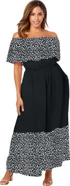Jessica London Off The Shoulder Maxi Dress
