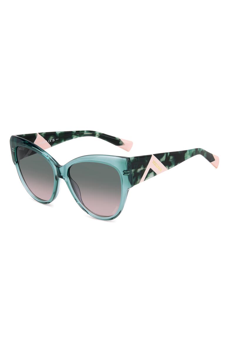 Missoni 57mm Sqaure Gradient Sunglasses, Alternate, color, Green