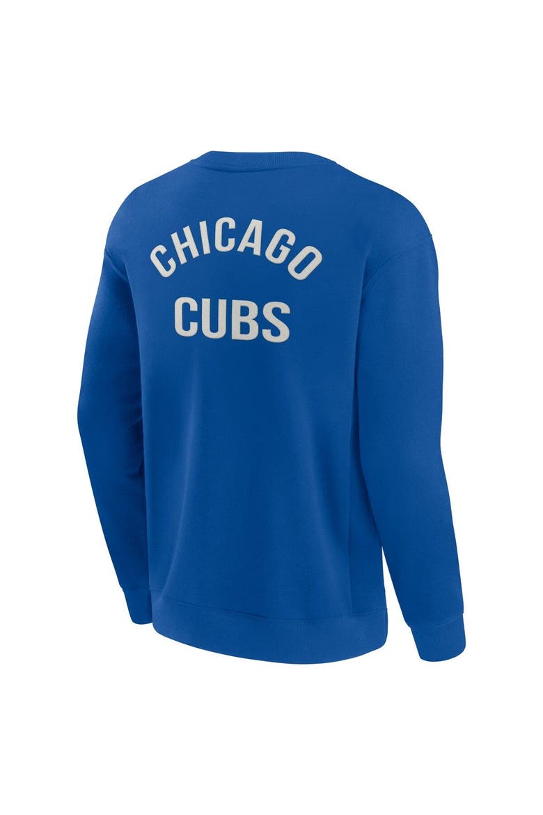 Unisex Fanatics Signature Royal Chicago Cubs Super Soft Pullover Crew Sweatshirt, Alternate, color, Royal