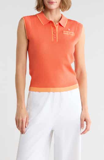 Sleeveless Cropped Polo Sweater
