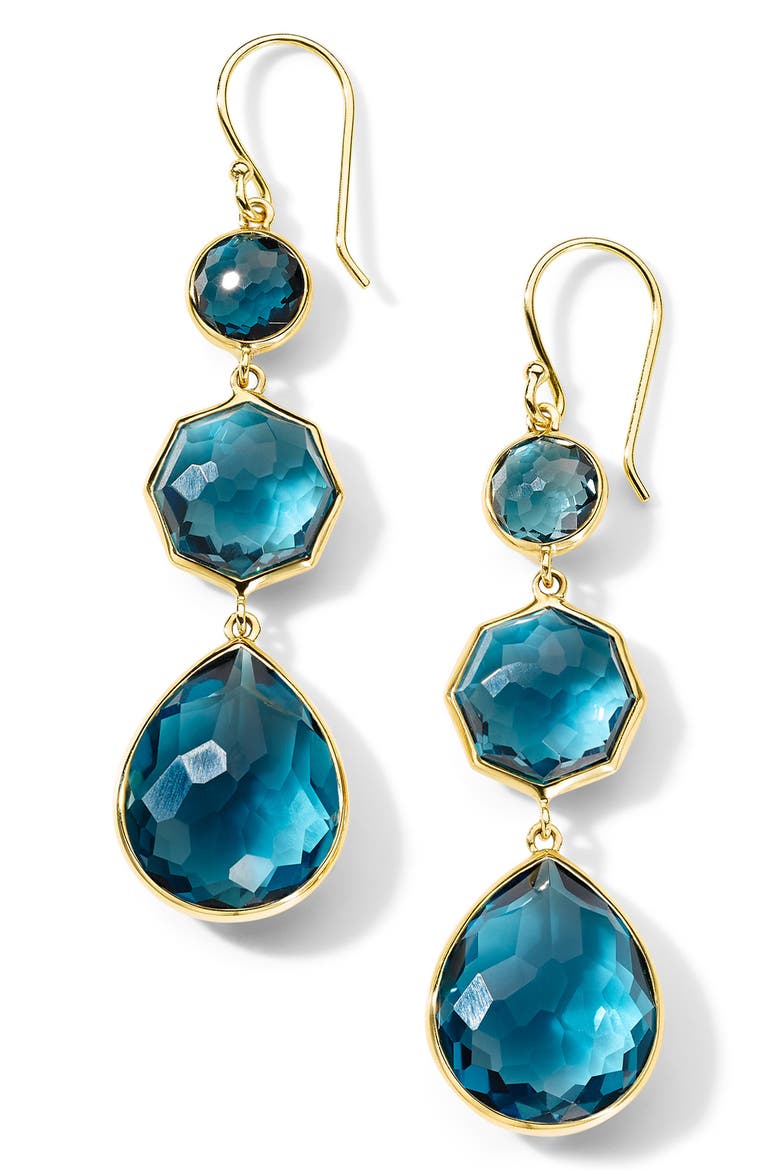 Rock Candy Crazy 8's Drop Earrings, Main, color, GOLD
