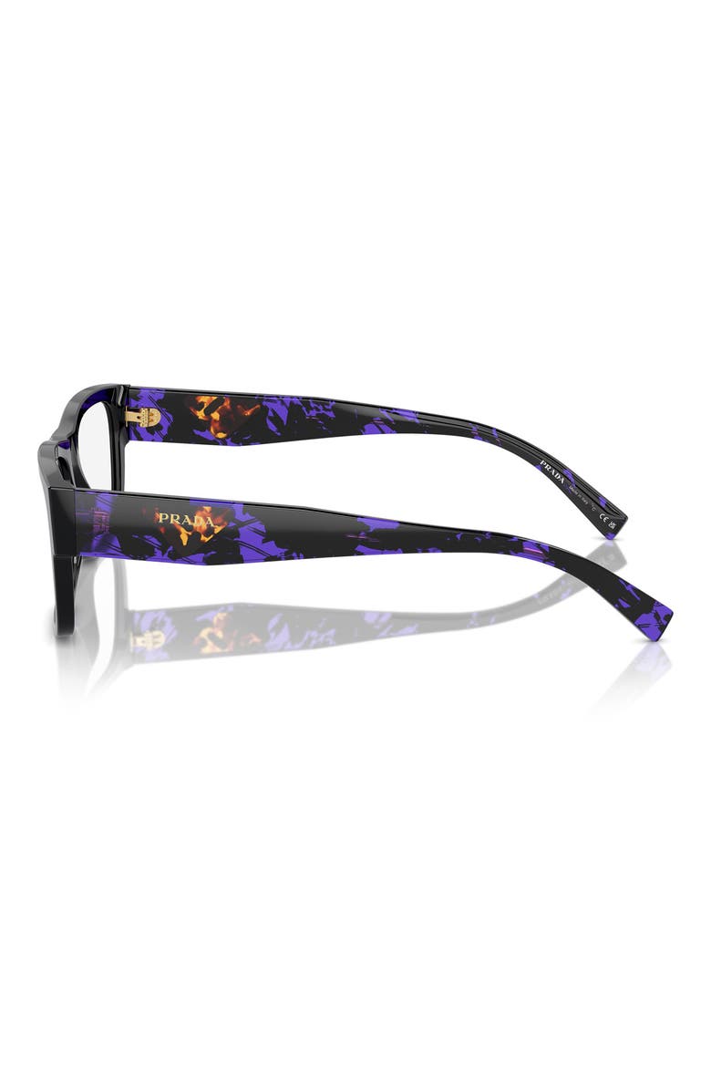 52mm Rectangular Optical Glasses, Alternate, color, SHINY BLACK