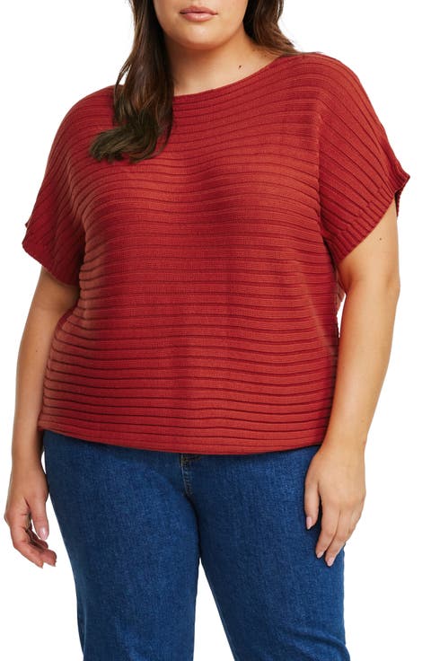 Atlas Horizontal Rib Sweater (Plus)