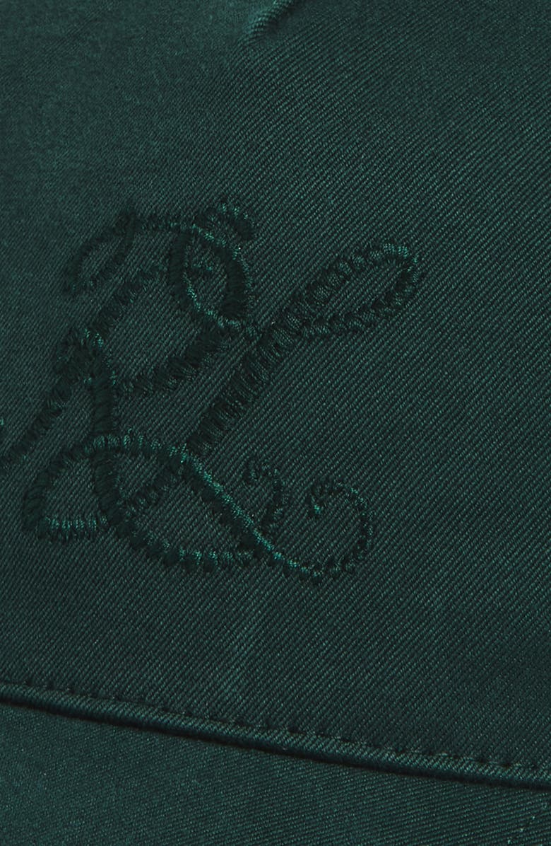 Ralph Lauren Purple Label Monogram Twill Baseball Cap, Alternate, color, Moss Agate