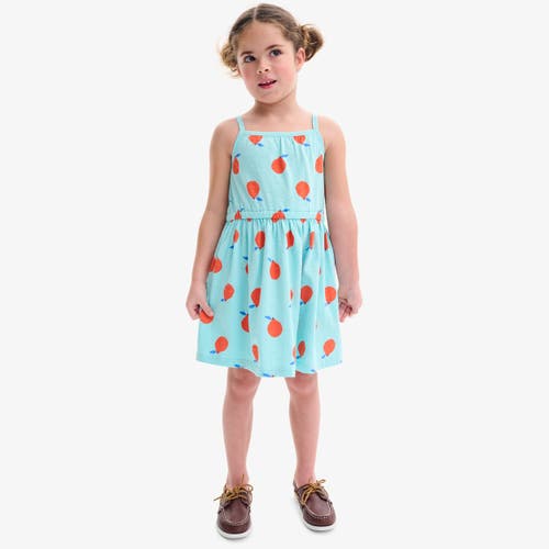 Primary Kids Sundress In Citrus Burst In Mist Clementines