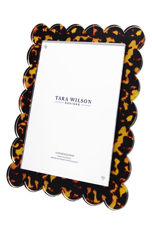 Tara Wilson Designs Scallop Picture Frame In Brown