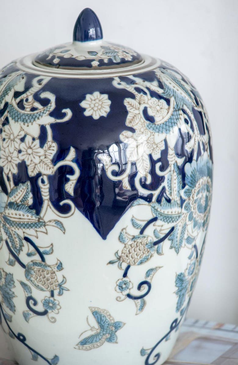 A & B Home Bryn Lidded Jar, Alternate, color, Blue