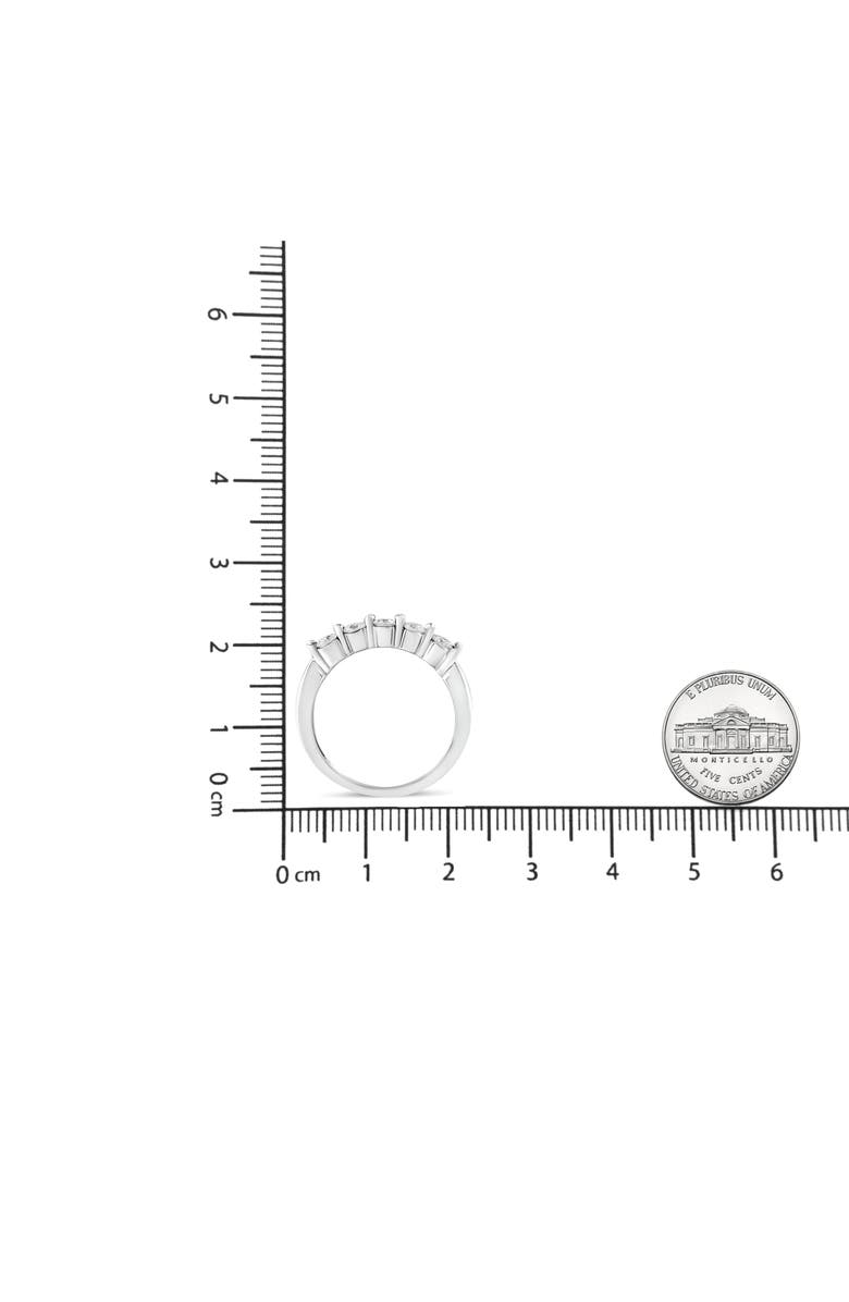 Haus of Brilliance 14K White Gold 1/2 Cttw Round-Cut 5-Stone Diamond Ring, Alternate, color, White