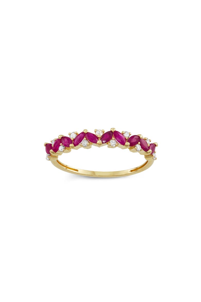 Ruby & Diamond Ring, Main, color, YELLOW