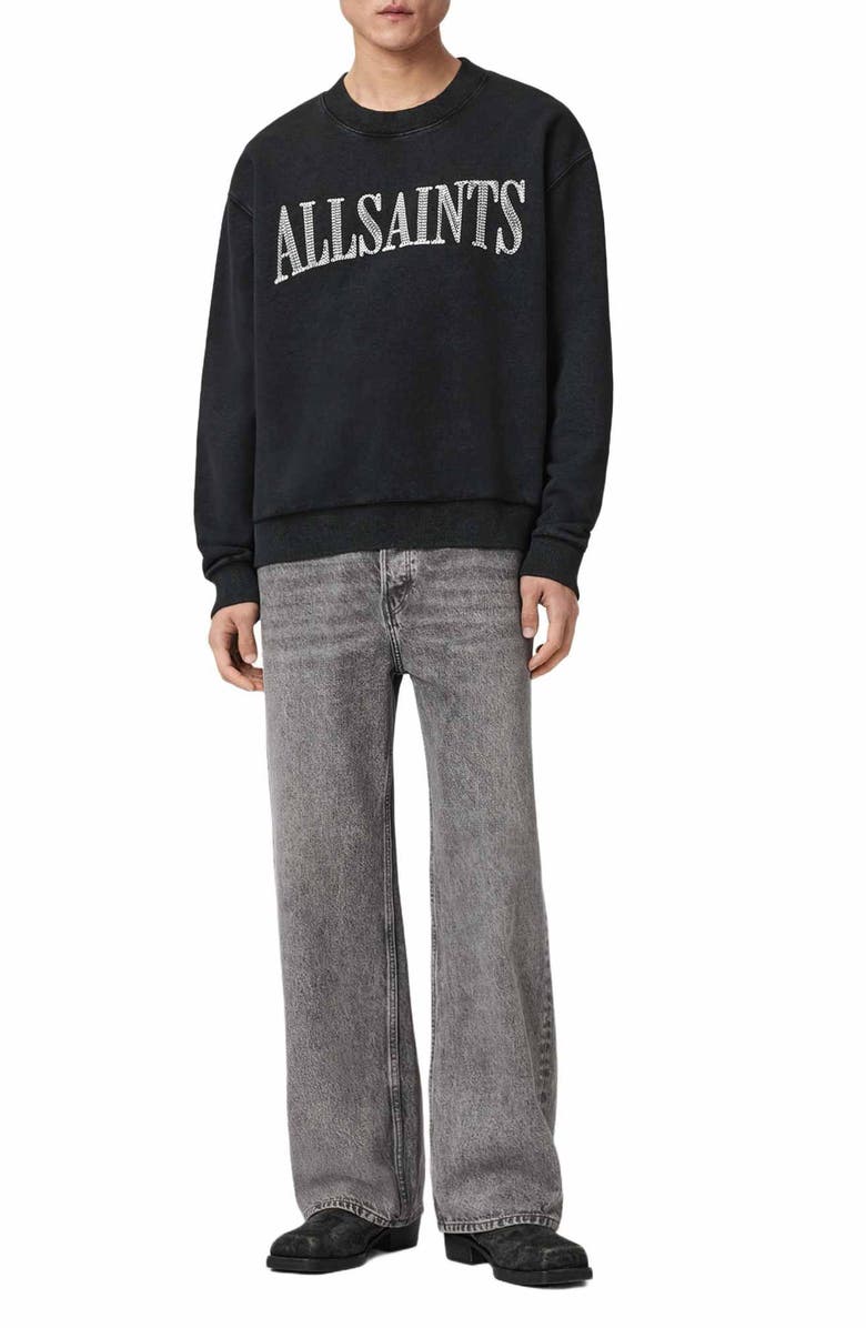AllSaints Dash Embroidered Sweatshirt, Alternate, color, 