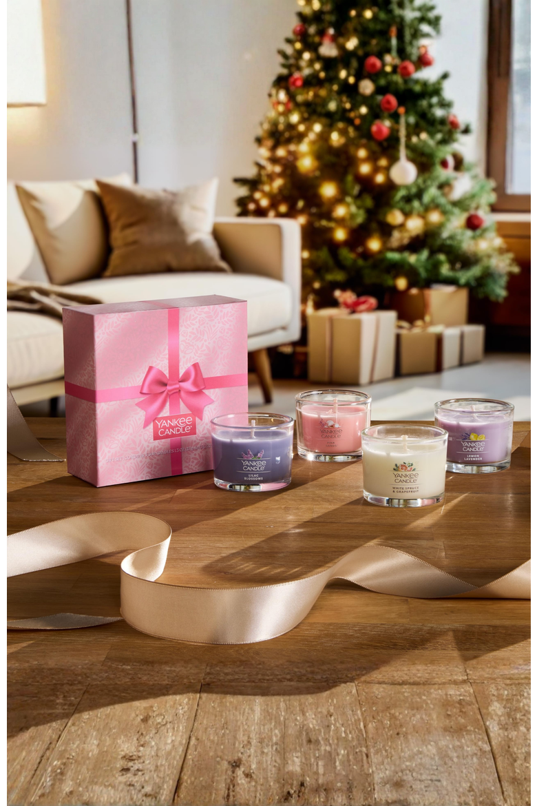 EveryDay Scented Votive Candle Gift Set - Lemon Lavender, White Spruce & Grapefruit, Lilac Blossoms, Pink Sands, 1.3 oz, Alternate, color, Multicolored