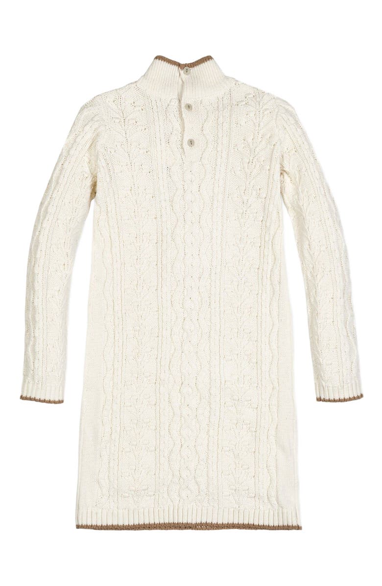 Hope & Henry Girls' Organic Turtleneck Sweater Dress, Toddler, Alternate, color, 