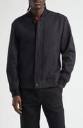 Sunspel Boiled Wool Blend Jersey Bomber Jacket