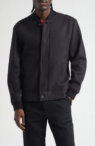 Sunspel Boiled Wool Blend Jersey Bomber Jacket