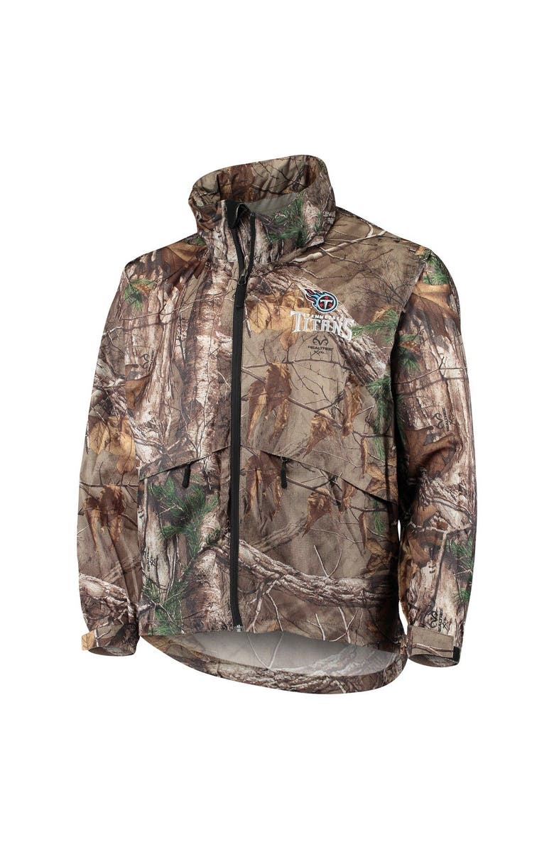DUNBROOKE Men's Dunbrooke Realtree Camo Tennessee Titans Circle Sportsman Waterproof Packable Full-Zip Jacket, Alternate, color,
